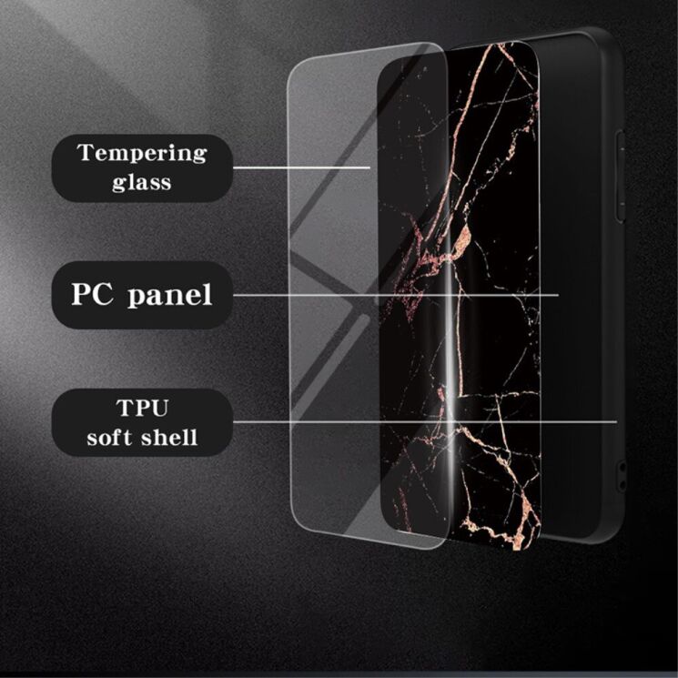 Захисний чохол Deexe Gradient Pattern для Infinix Note 40 Pro - Black / Gold: фото 2 з 7