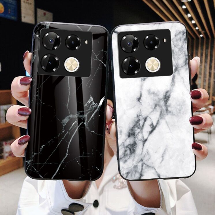 Захисний чохол Deexe Gradient Pattern для Infinix Note 40 Pro - Black / Gold: фото 5 з 7