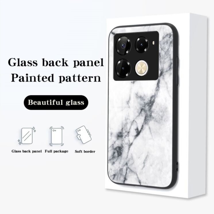 Захисний чохол Deexe Gradient Pattern для Infinix Note 40 Pro - Black / Gold: фото 7 з 7