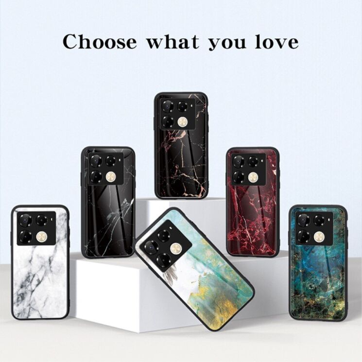 Захисний чохол Deexe Gradient Pattern для Infinix Note 40 Pro - Black / Gold: фото 6 з 7