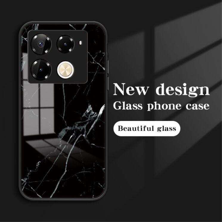 Захисний чохол Deexe Gradient Pattern для Infinix Note 40 Pro - Black / Gold: фото 3 з 7