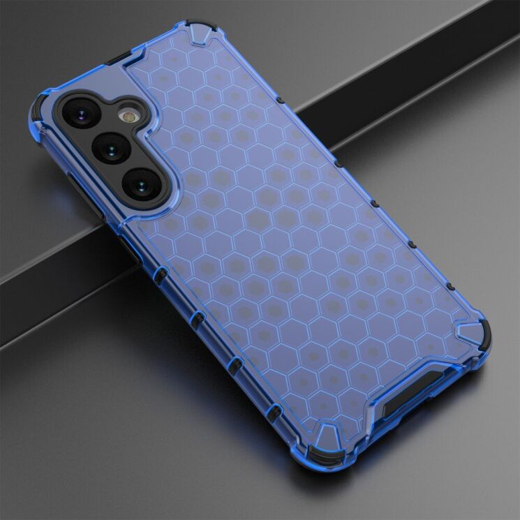 Защитный чехол Deexe Honeycomb Series для Samsung Galaxy S25 Plus (S936) - Blue: фото 3 из 5