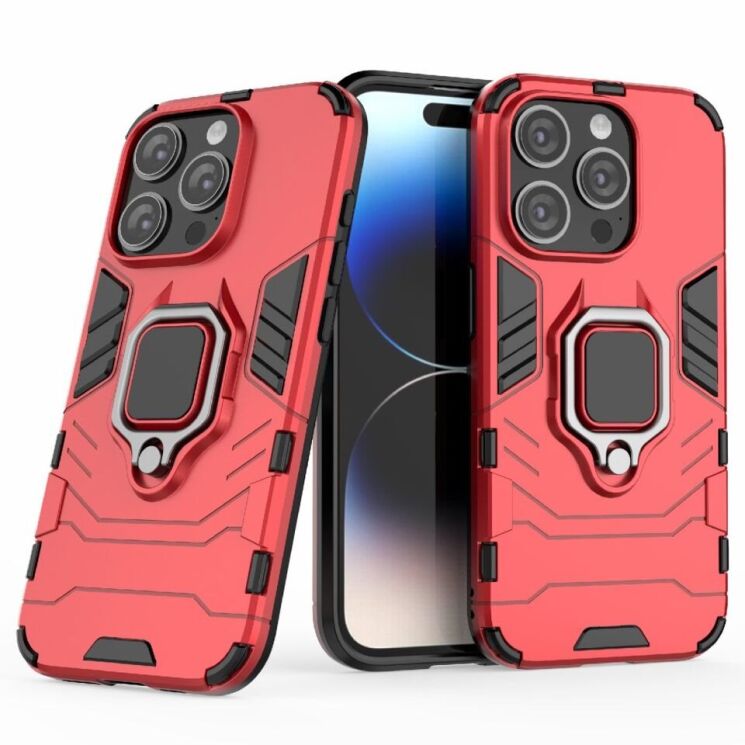 Защитный чехол Deexe Hybrid Case для Apple iPhone 15 Pro Max - Red: фото 1 из 7