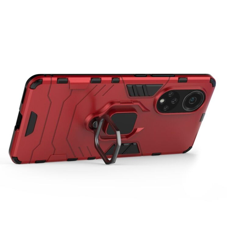 Чохол з підставкою Deexe Hybrid Case для Huawei Nova 9 - Red: фото 4 з 6