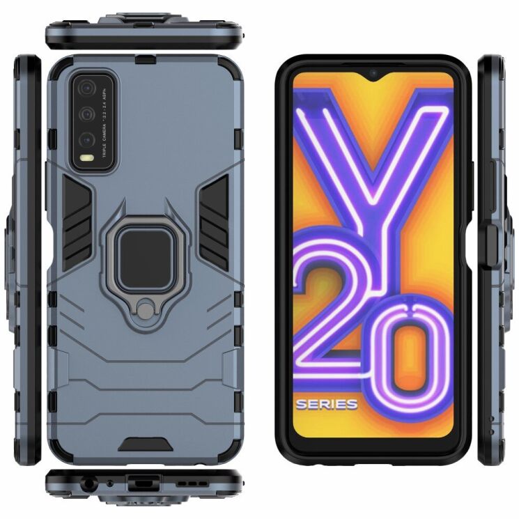 Защитный чехол Deexe Hybrid Case для VIVO Y20 (V2027) / Y12s - Grey: фото 4 из 8
