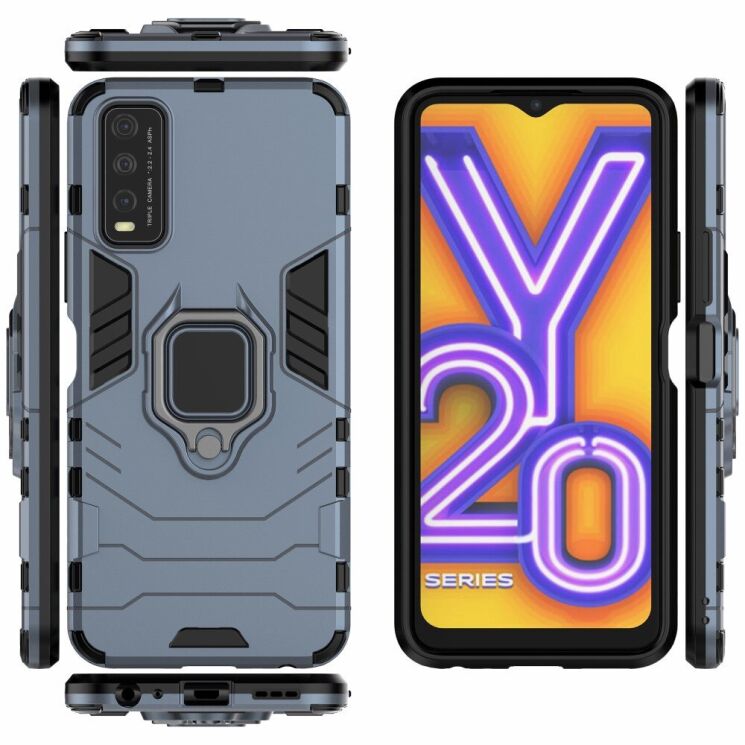 Захисний чохол Deexe Hybrid Case для VIVO Y20 (V2027) / Y12s - Grey: фото 4 з 8