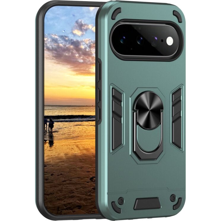 Защитный чехол Deexe Hybrid Shell для Google Pixel 11 / 11 Pro - Green: фото 1 из 7