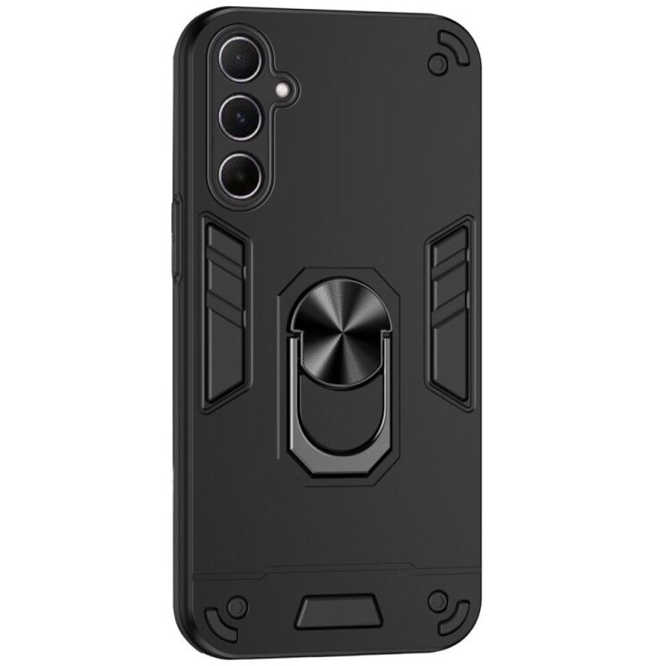 Защитный чехол Deexe Hybrid Shell для Samsung Galaxy A56 (A566) - Black: фото 1 из 7