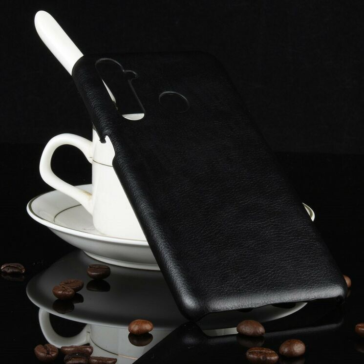 Защитный чехол Deexe Leather Back Cover для Realme 5 Pro / Realme Q - Black: фото 5 из 8