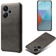 Захисний чохол Deexe Leather Back Cover для Xiaomi Redmi Note 13 Pro+ - Black (340565B)