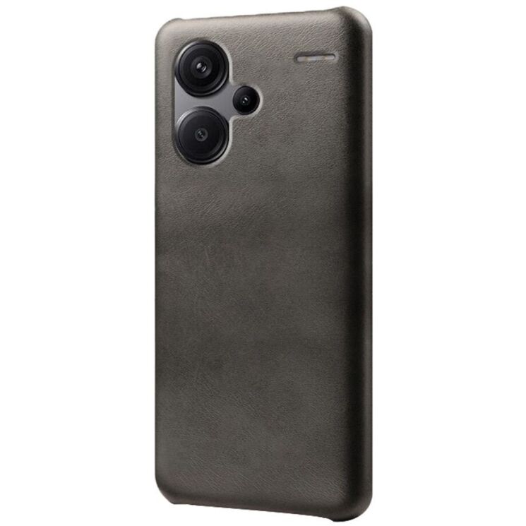 Захисний чохол Deexe Leather Back Cover для Xiaomi Redmi Note 13 Pro+ - Black: фото 2 з 4