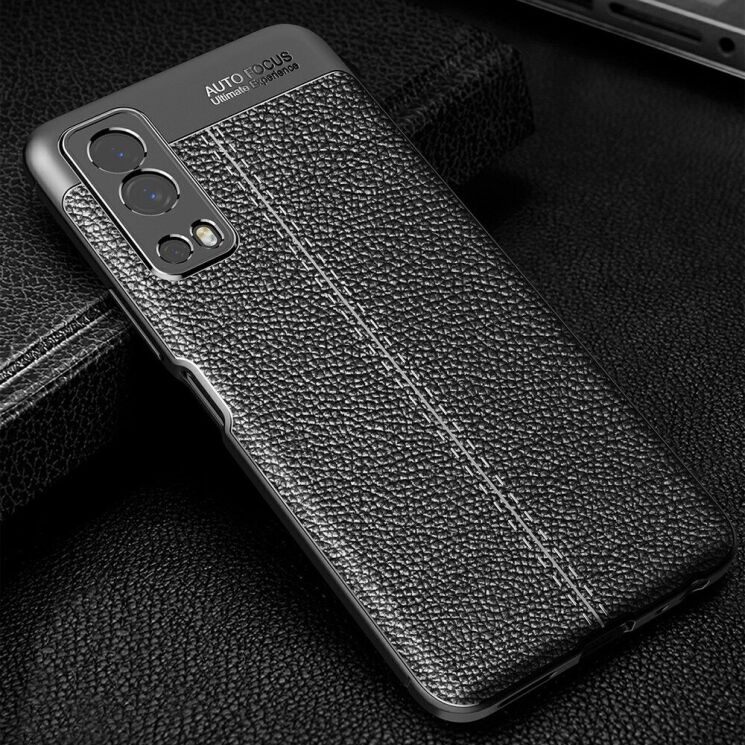 Силіконовий (TPU) чохол Deexe Leather Cover для VIVO Y72 - Black: фото 6 з 9
