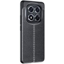Защитный чехол Deexe Leather Cover для Xiaomi Redmi Note 14 Pro 5G / Note 14 Pro Plus / Poco X7 - Black: фото 1 из 11