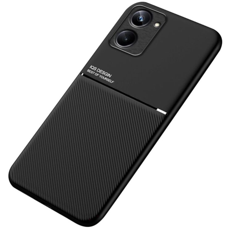 Защитный чехол Deexe Magnetic Grain для Realme 10 Pro - Black: фото 1 из 7