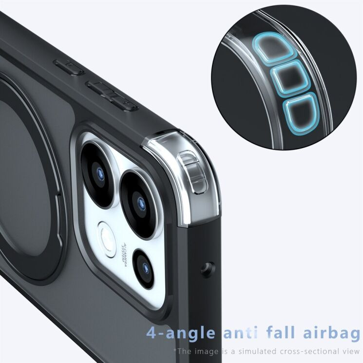 Защитный чехол Deexe Matte Skin Kickstand with MagSafe для OPPO Reno 16 Pro - Transparent Black (413603TB) Защитный чехол Deexe Matte Skin Kickstand with MagSafe для OPPO Reno 16 Pro - Transparent Black: фото 13 из 16