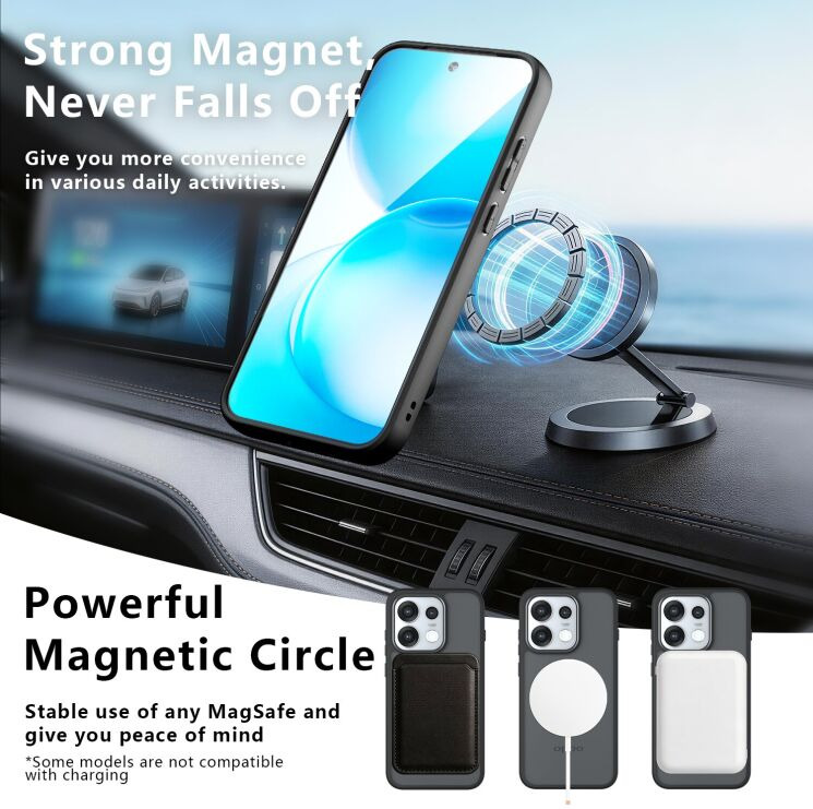 Защитный чехол Deexe Matte Skin Kickstand with MagSafe для OPPO Reno 16 Pro - Transparent Black (413603TB) Защитный чехол Deexe Matte Skin Kickstand with MagSafe для OPPO Reno 16 Pro - Transparent Black: фото 7 из 16