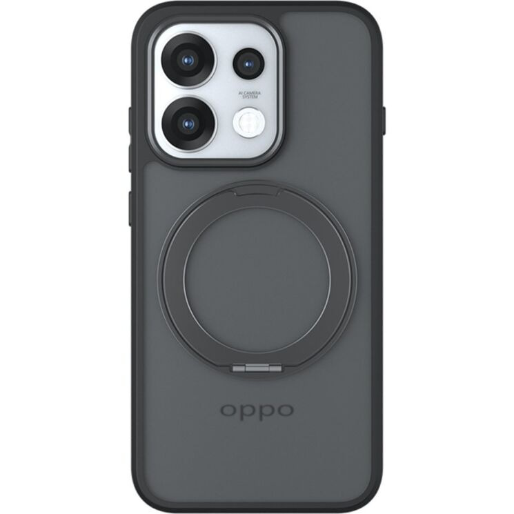 Защитный чехол Deexe Matte Skin Kickstand with MagSafe для OPPO Reno 16 Pro - Transparent Black (413603TB) Защитный чехол Deexe Matte Skin Kickstand with MagSafe для OPPO Reno 16 Pro - Transparent Black: фото 1 из 16