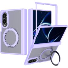 Захисний чохол Deexe Matte Skin Kickstand with MagSafe (FF) для Samsung Galaxy Fold 8 - Purple: фото 1 з 8