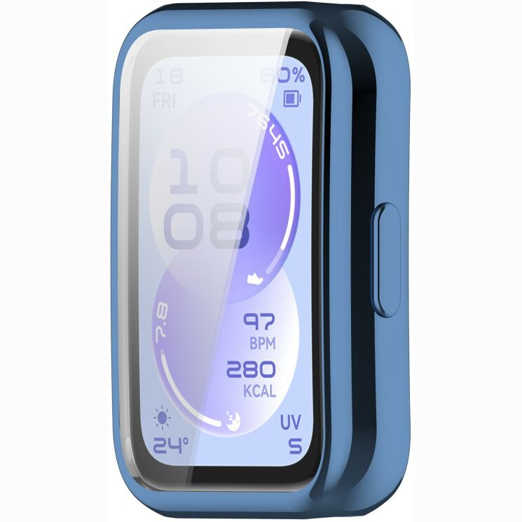 Защитный чехол Deexe Protective Frame для Huawei Band 11 - Electroplated Navy Blue (331001NB) Защитный чехол Deexe Protective Frame для Huawei Band 11 - Electroplated Navy Blue: фото 3 из 7