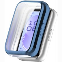 Защитный чехол Deexe Protective Frame для Huawei Band 11 - Electroplated Navy Blue: фото 1 из 7
