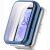 Защитный чехол Deexe Protective Frame для Huawei Band 11 - Electroplated Navy Blue: фото 1 из 7