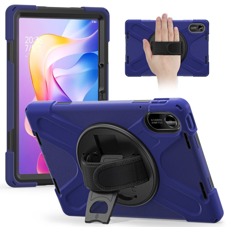 Защитный чехол Deexe Rotation Hybrid для Xiaomi Redmi Pad 2 - Navy Blue: фото 1 из 17