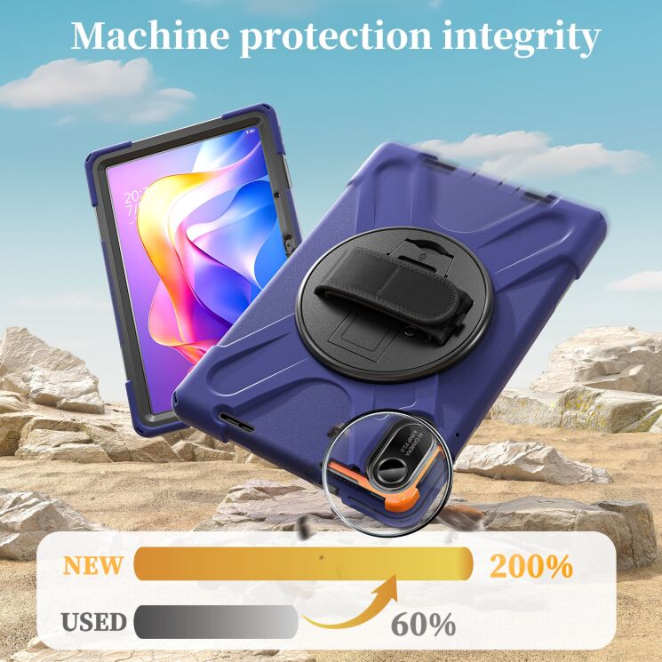 Защитный чехол Deexe Rotation Hybrid для Xiaomi Redmi Pad 2 - Navy Blue: фото 4 из 17