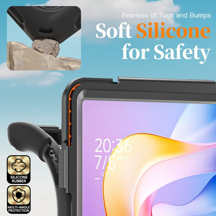 Защитный чехол Deexe Rotation Hybrid для Xiaomi Redmi Pad 2 - Navy Blue: фото 7 из 17