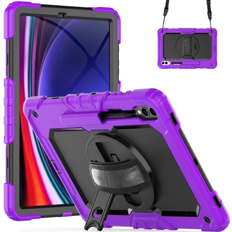 Защитный чехол Deexe Shockproof Case для Samsung Galaxy Tab S9 Plus (X810/816) - Purple: фото 1 из 8