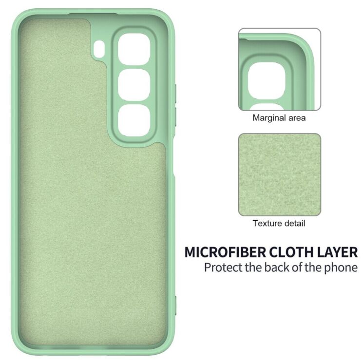 Защитный чехол Deexe Silicone Case для Infinix Hot 50 Pro - Green: фото 6 из 8