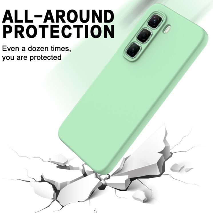 Защитный чехол Deexe Silicone Case для Infinix Hot 50 Pro - Green: фото 5 из 8