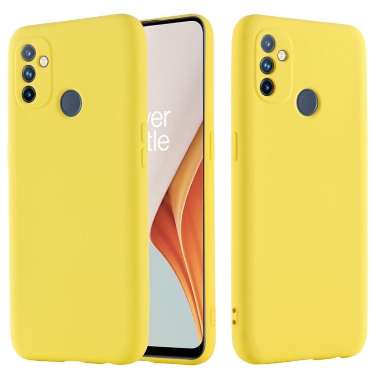 Защитный чехол Deexe Silicone Case для OnePlus Nord N100 - Yellow: фото 1 из 6