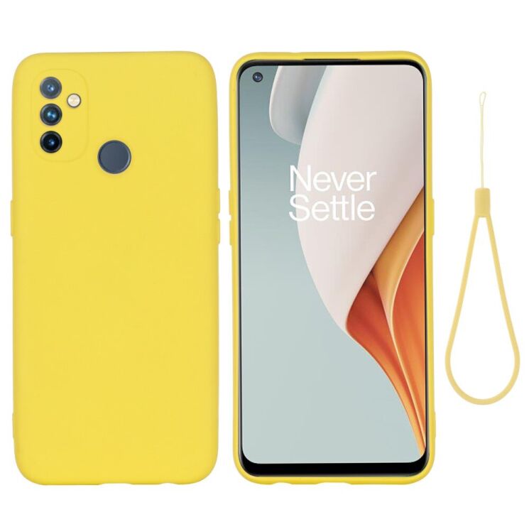 Защитный чехол Deexe Silicone Case для OnePlus Nord N100 - Yellow: фото 2 из 6