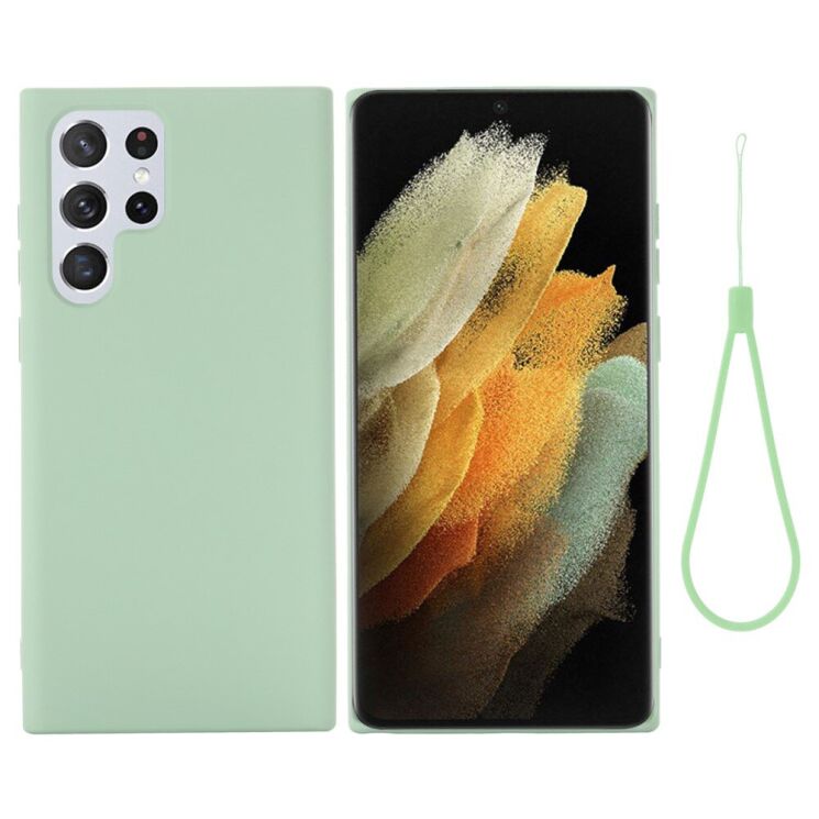 Защитный чехол Deexe Silicone Case для Samsung Galaxy S22 Ultra - Green: фото 2 из 7