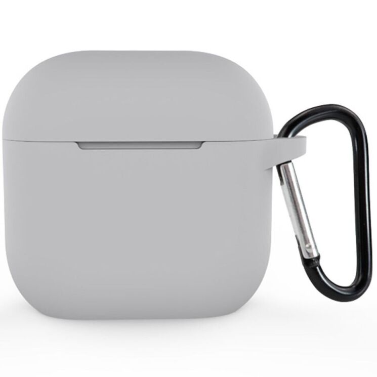 Защитный чехол Deexe Silicone Sleeve для Apple AirPods 4 - Grey: фото 1 из 11