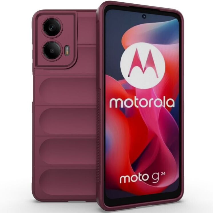 Защитный чехол Deexe Terra Case для Motorola Moto G24 / Moto E14 - Wine Red: фото 1 из 6