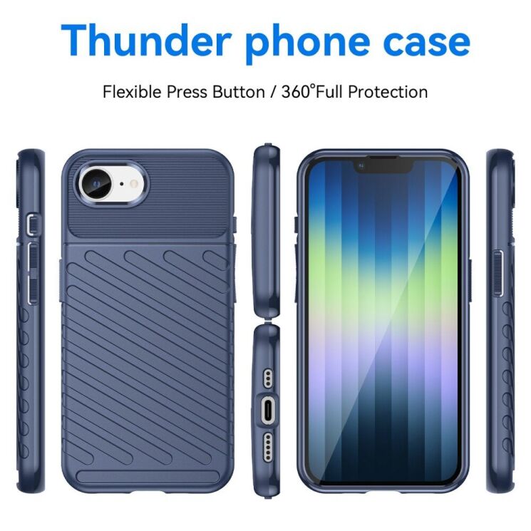 Защитный чехол Deexe Thunder Series для Apple iPhone 16e - Black: фото 8 из 8