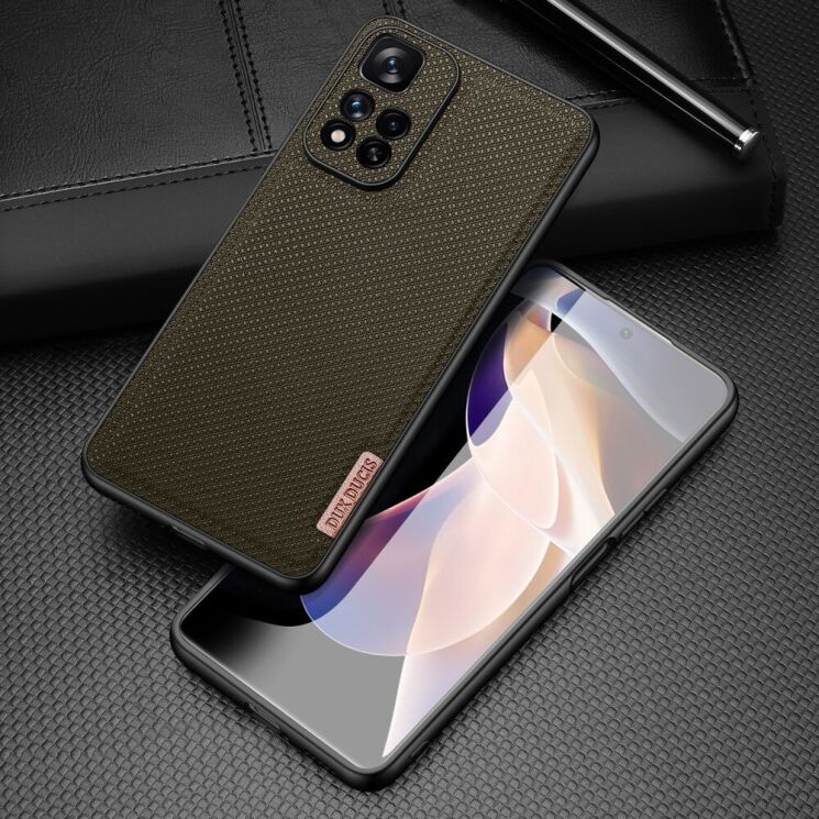 Защитный чехол DUX DUCIS FINO Series для Xiaomi Redmi Note 11 Pro (Chinese) / Note 11 Pro+ - Army Green: фото 2 из 8