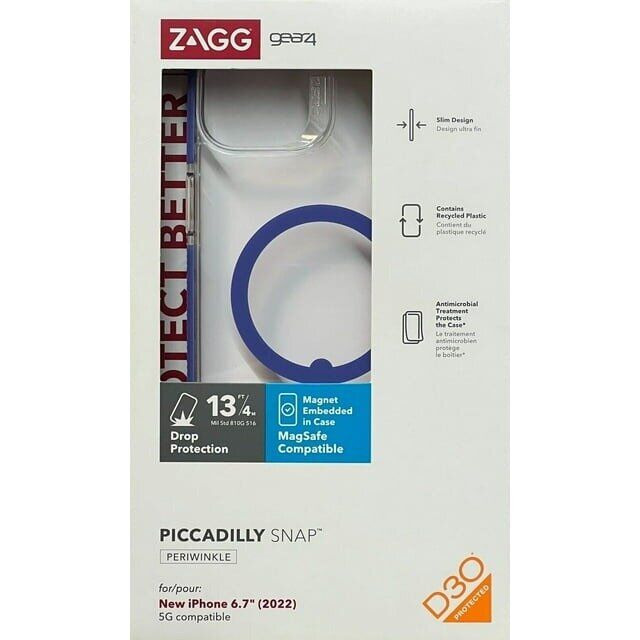 Захисний чохол Gear4 Piccadilly Snap Magsafe для Apple iPhone 14 Plus (702010104) - Periwinkle: фото 8 з 8