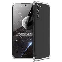 Захисний чохол GKK Double Dip Case для Samsung Galaxy S21 (G991) - Black / Silver: фото 1 з 12