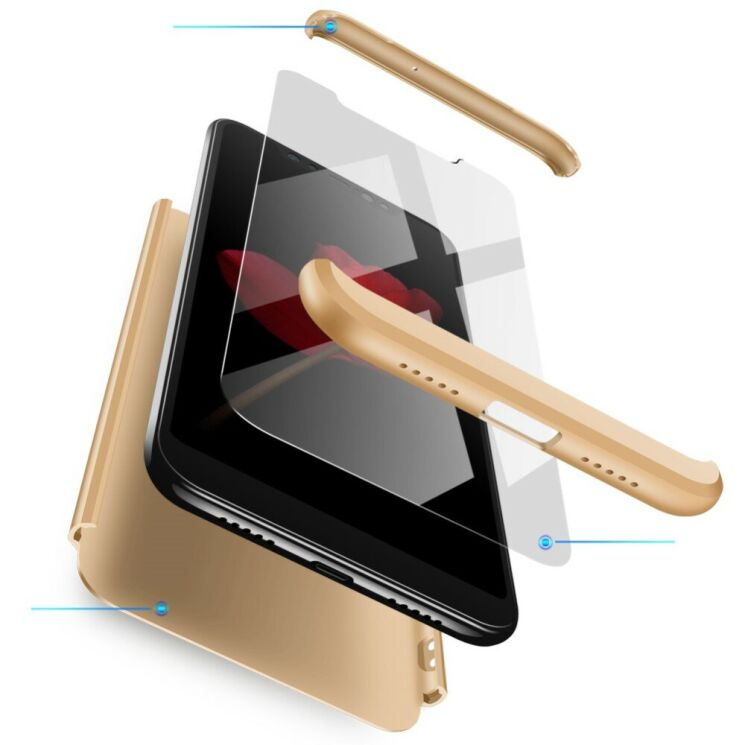 Защитный чехол GKK Double Dip Case для Xiaomi Mi 8 - Gold (139861F) Защитный чехол GKK Double Dip Case для Xiaomi Mi 8 - Gold: фото 2 из 14