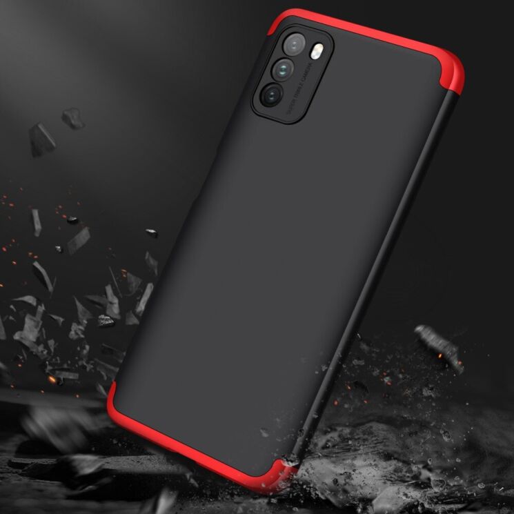 Защитный чехол GKK Double Dip Case для Xiaomi Poco M3 - Black / Red: фото 7 из 14