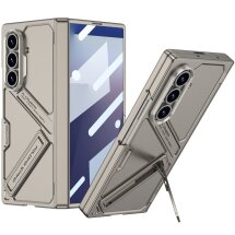 Захисний чохол GKK Kickstand Shield для Samsung Galaxy Fold 7 - Titanium Grey: фото 1 з 11