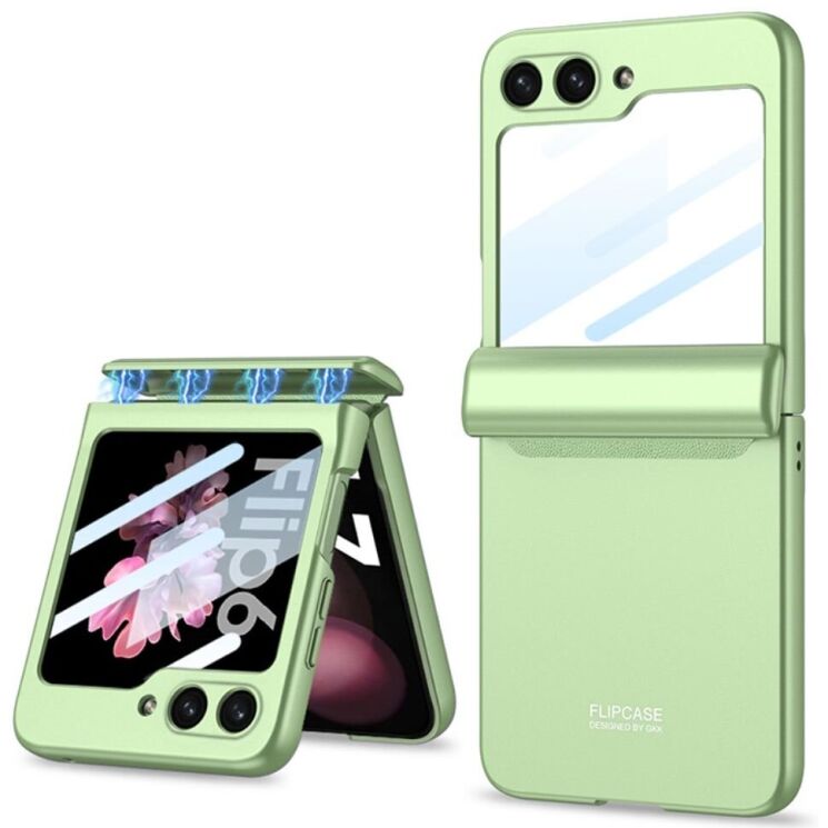 Защитный чехол GKK Magnetic Fold для Samsung Galaxy Flip 6 - Matcha Green: фото 1 из 9