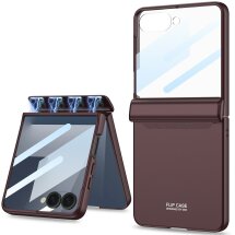 Защитный чехол GKK Magnetic Fold для Samsung Galaxy Flip 7 - Wine Red: фото 1 из 8