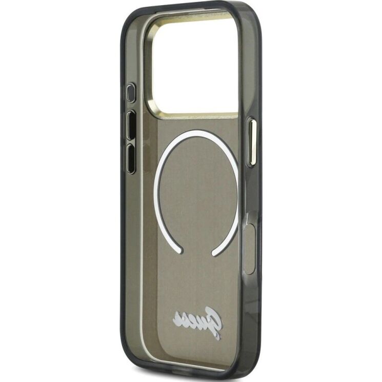 Защитный чехол Guess IML Script Metal MagSafe для iPhone 17 Pro Max (GUHMP17X5HTCSMSK) - Black (402880B) Защитный чехол Guess IML Script Metal MagSafe для iPhone 17 Pro Max (GUHMP17X5HTCSMSK) - Black: фото 7 из 9