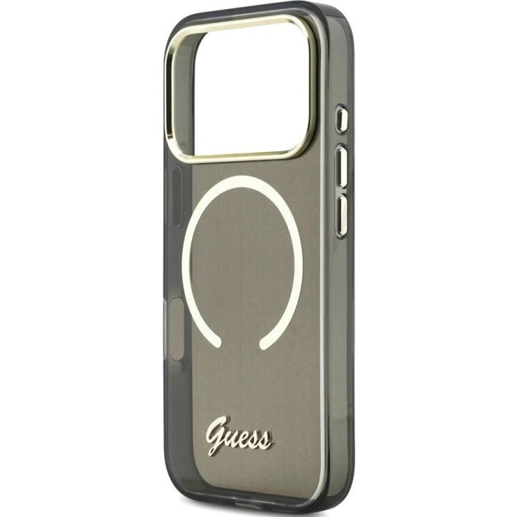 Защитный чехол Guess IML Script Metal MagSafe для iPhone 17 Pro Max (GUHMP17X5HTCSMSK) - Black (402880B) Защитный чехол Guess IML Script Metal MagSafe для iPhone 17 Pro Max (GUHMP17X5HTCSMSK) - Black: фото 6 из 9