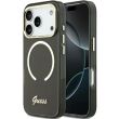 Защитный чехол Guess IML Script Metal MagSafe для iPhone 17 Pro Max (GUHMP17X5HTCSMSK) - Black (402880B)