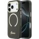 Защитный чехол Guess IML Script Metal MagSafe для iPhone 17 Pro Max (GUHMP17X5HTCSMSK) - Black (402880B). Фото 1 из 9