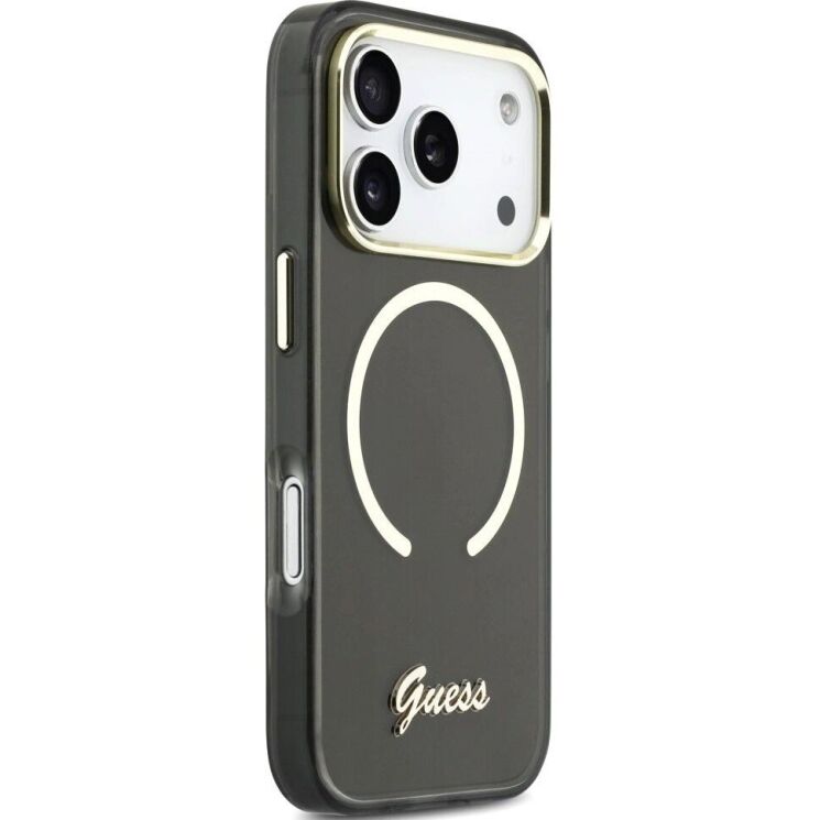 Защитный чехол Guess IML Script Metal MagSafe для iPhone 17 Pro Max (GUHMP17X5HTCSMSK) - Black (402880B) Защитный чехол Guess IML Script Metal MagSafe для iPhone 17 Pro Max (GUHMP17X5HTCSMSK) - Black: фото 4 из 9